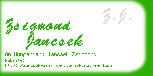 zsigmond jancsek business card